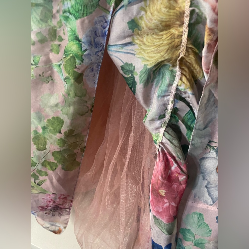 Anthropologie Geisha Designs Isabella Tiered A-line midi dress romantic floral - Picture 5 of 9